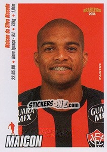 Sticker Maicon - Campeonato Brasileiro 2016 n. 306 - Panini