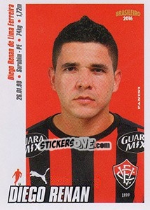 Cromo Diego Renan - Campeonato Brasileiro 2016 - Panini