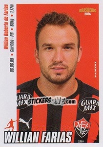 Sticker Thiago Real - Campeonato Brasileiro 2016 n. 317 - Panini