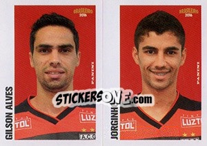 Sticker Gilson Alves / jorginho - Campeonato Brasileiro 2016 n. 324 - Panini