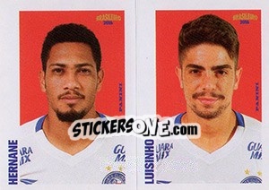 Sticker Hernane / luisinho - Campeonato Brasileiro 2016 n. 338 - Panini