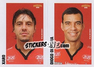 Sticker Xaro / Diogo Oliveira - Campeonato Brasileiro 2016 n. 347 - Panini