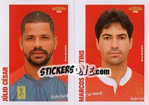 Sticker Júlio César / Marcos Martins - Campeonato Brasileiro 2016 n. 357 - Panini