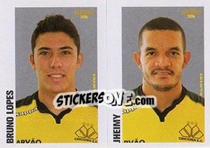 Sticker Bruno Lopes / Jheimy - Campeonato Brasileiro 2016 n. 368 - Panini