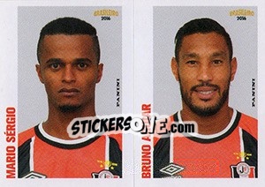 Sticker Mario Sérgio / bruno Aguiar - Campeonato Brasileiro 2016 n. 376 - Panini