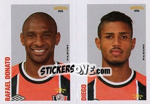 Sticker Rafael Donato / Diego - Campeonato Brasileiro 2016 n. 377 - Panini