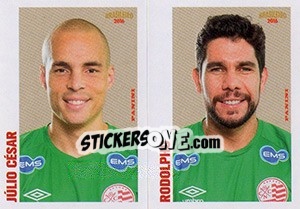 Sticker Júlio César / Rodolpho - Campeonato Brasileiro 2016 n. 393 - Panini