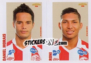 Sticker Daniel Morais / Roni - Campeonato Brasileiro 2016 n. 398 - Panini
