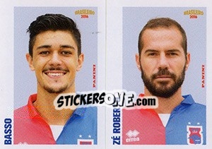 Sticker Basso / Zé Roberto - Campeonato Brasileiro 2016 n. 406 - Panini