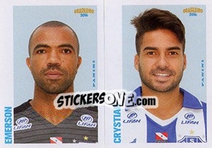 Sticker Emerson / Crystian - Campeonato Brasileiro 2016 n. 411 - Panini