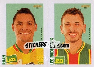 Cromo Ruan / Léo Rodrigues - Campeonato Brasileiro 2016 - Panini