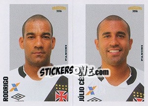 Sticker Rodrigo / Júlio César - Campeonato Brasileiro 2016 n. 431 - Panini