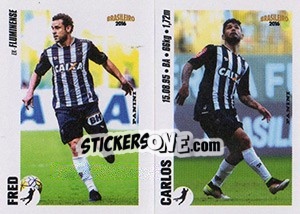 Sticker Fred / Carlos - Campeonato Brasileiro 2016 n. x11-x12 - Panini