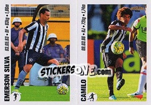 Sticker Emerson Silva / Camilo - Campeonato Brasileiro 2016 n. x19-x20 - Panini