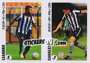 Sticker Leandro / Canales - Campeonato Brasileiro 2016 n. x21-x22 - Panini