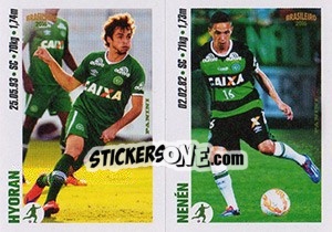 Sticker Hyoran / Nenén - Campeonato Brasileiro 2016 n. x27-x28 - Panini