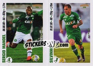 Sticker Sergio Mandel / Silvinho - Campeonato Brasileiro 2016 n. x29-x30 - Panini