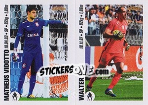 Sticker Matheus Vidotto / Walter - Campeonato Brasileiro 2016 n. x31-x32 - Panini