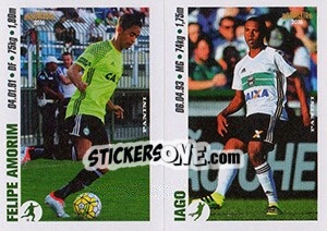 Sticker Felipe Amorim / Iago - Campeonato Brasileiro 2016 n. x41-x42 - Panini