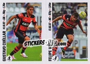 Figurina Gustavo Cuéllar / Felipe Vizeu - Campeonato Brasileiro 2016 n. x59-x60 - Panini