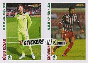 Sticker Júlio César / Giovanni - Campeonato Brasileiro 2016 n. x61-x62 - Panini