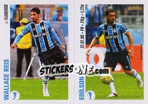 Cromo Wallace Reis / Edílson - Campeonato Brasileiro 2016 n. x67-x68 - Panini