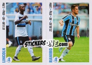 Cromo Lincoln / Ramiro - Campeonato Brasileiro 2016 n. x69-x70 - Panini