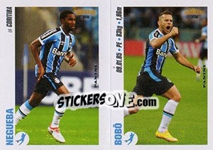 Cromo Negueba / Bobô - Campeonato Brasileiro 2016 n. x71-x72 - Panini