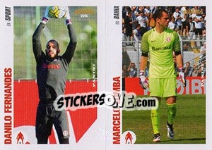 Sticker Danilo Fernandes / Marcelo Lomba - Campeonato Brasileiro 2016 n. x73-x74 - Panini