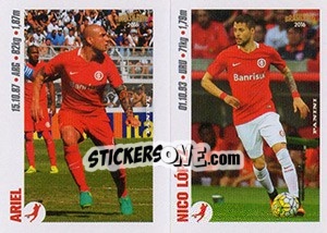 Sticker Ariel / Nico López - Campeonato Brasileiro 2016 n. x77-x78 - Panini