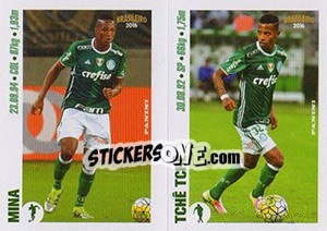 Cromo Mina / Tchê Tchê - Campeonato Brasileiro 2016 n. x79-x80 - Panini