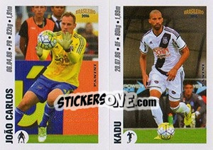 Sticker João Carlos / Kadu - Campeonato Brasileiro 2016 n. x85-x86 - Panini