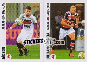 Sticker Jádson / Uillian Correia - Campeonato Brasileiro 2016 n. x93-x94 - Panini