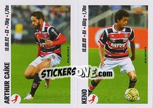 Cromo Arthur Caíke / Keno - Campeonato Brasileiro 2016 n. x95-x96 - Panini