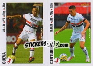 Sticker Cueva / Centurión - Campeonato Brasileiro 2016 n. x105-x106 - Panini