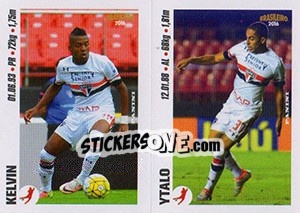 Sticker Kelvin / Ytalo - Campeonato Brasileiro 2016 n. x107-x108 - Panini