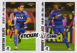 Sticker Everton Felipe / Rodney Wallace - Campeonato Brasileiro 2016 n. x111-x112 - Panini