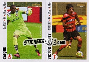 Figurina Caique / Victor Ramos - Campeonato Brasileiro 2016 n. x115-x116 - Panini