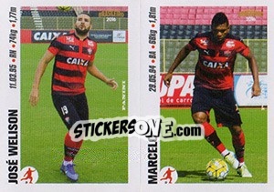 Sticker José Welison / Marcelo - Campeonato Brasileiro 2016 n. x117-x118 - Panini
