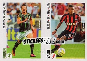 Sticker Nixon / Yago - Campeonato Brasileiro 2016 n. y3-y13 - Panini