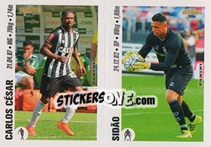 Sticker Carlos César / Sidão - Campeonato Brasileiro 2016 n. y6-y16 - Panini