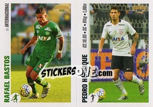Sticker Rafael Bastos / Pedro Henrique - Campeonato Brasileiro 2016 n. y23-y26 - Panini