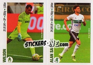 Cromo Wilson / Alan Santos - Campeonato Brasileiro 2016 n. y31-y32 - Panini