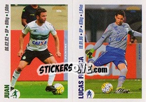 Sticker Juan / Lucas França - Campeonato Brasileiro 2016 n. y33-y36 - Panini