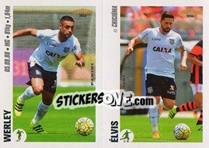 Sticker Werley / Élvis - Campeonato Brasileiro 2016 n. y41-y42 - Panini