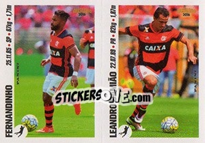 Sticker Fernandinho / Leandro Damião - Campeonato Brasileiro 2016 n. y47-y48 - Panini