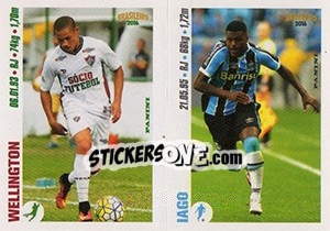 Sticker Wellington / Iago - Campeonato Brasileiro 2016 n. y53-y56 - Panini