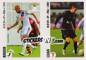 Sticker Roger / Luan - Campeonato Brasileiro 2016 n. y73-y76 - Panini