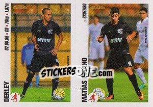 Sticker Derley / Matías Pisano - Campeonato Brasileiro 2016 n. y77-y78 - Panini