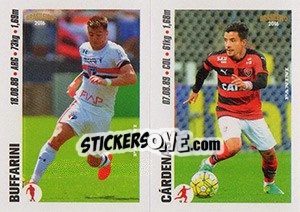 Sticker Buffarini / Cárdenas - Campeonato Brasileiro 2016 n. y86-y96 - Panini